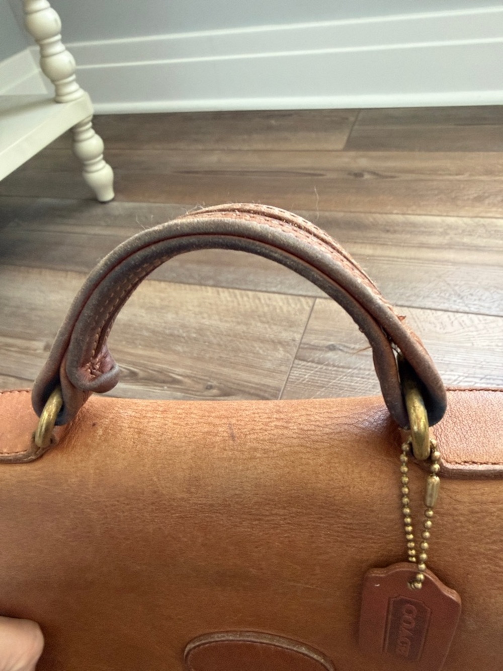 Vintage COACH British Tan leather Station Messenger satchel bag purse 5130 USA - Picture 5 of 8